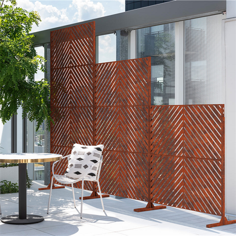 Partitions Are Decorated with Metal Panels